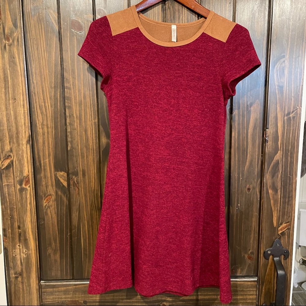 Synthetic Wool Mini Dress